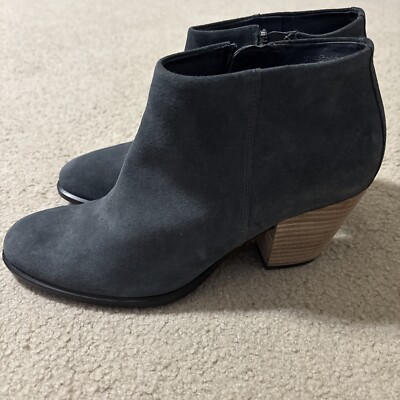 Ecco Booties Womens 10-10.5 US Grayish Suede Hydromax Ankle Boots Shoes