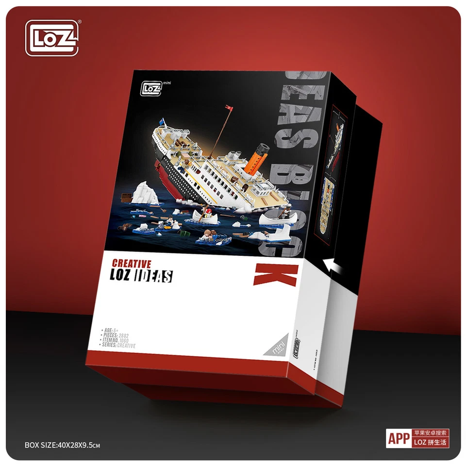 LOZ Titanic Sinking Scene Building Blocks Set Model Home Decor Gift Kids Adults - image 4 of 4