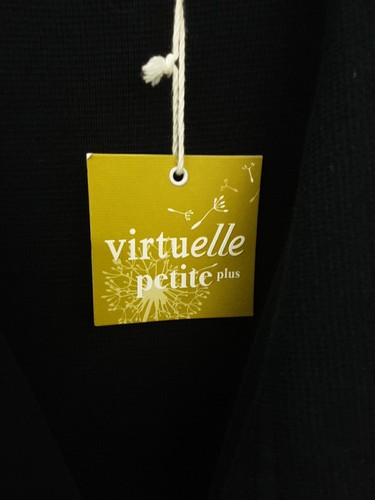 Virtuelle Plus Size XS Petite Navy Heavy Long Wrap Style Pure Cotton Coatigan - Picture 4 of 12