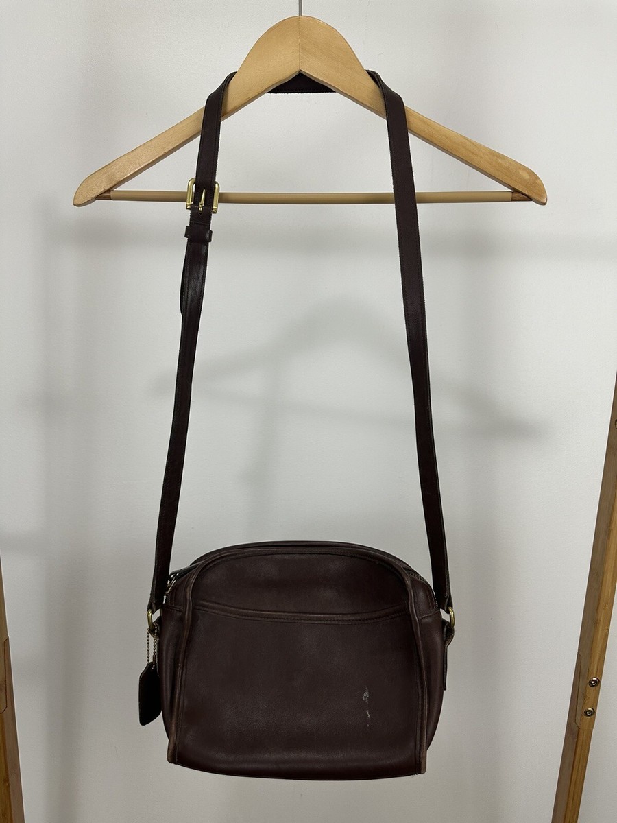 VTG Coach 9087 Leather Metropolis Zip Crossbody Bag 1998 Mahogany