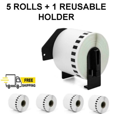5X DK22205 DK11201 DK11202 DK11208 DK11209 KOMPATIBEL BROTHER ETIKETTEN QL DRUCKER