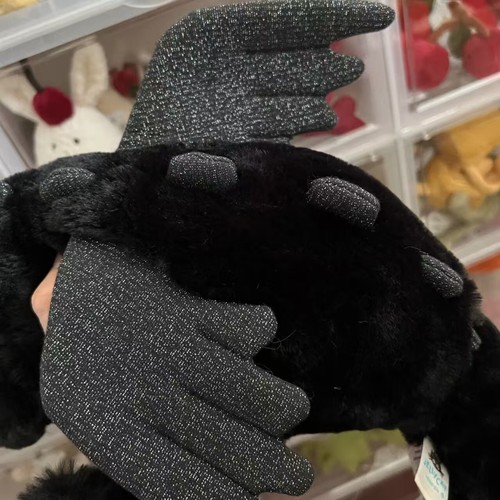 JellyCat Onyx Sky Dragon 50cm - Soft Black Plush Doll for Kids & Collectors - Picture 2 of 6