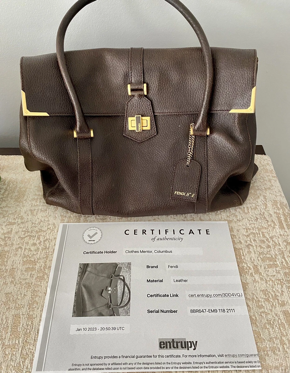 Brown top fendi purse