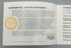 Vintage Doble Dribble Nintendo NES Aut&eacute;ntico Manual de Instrucciones Folleto Solo