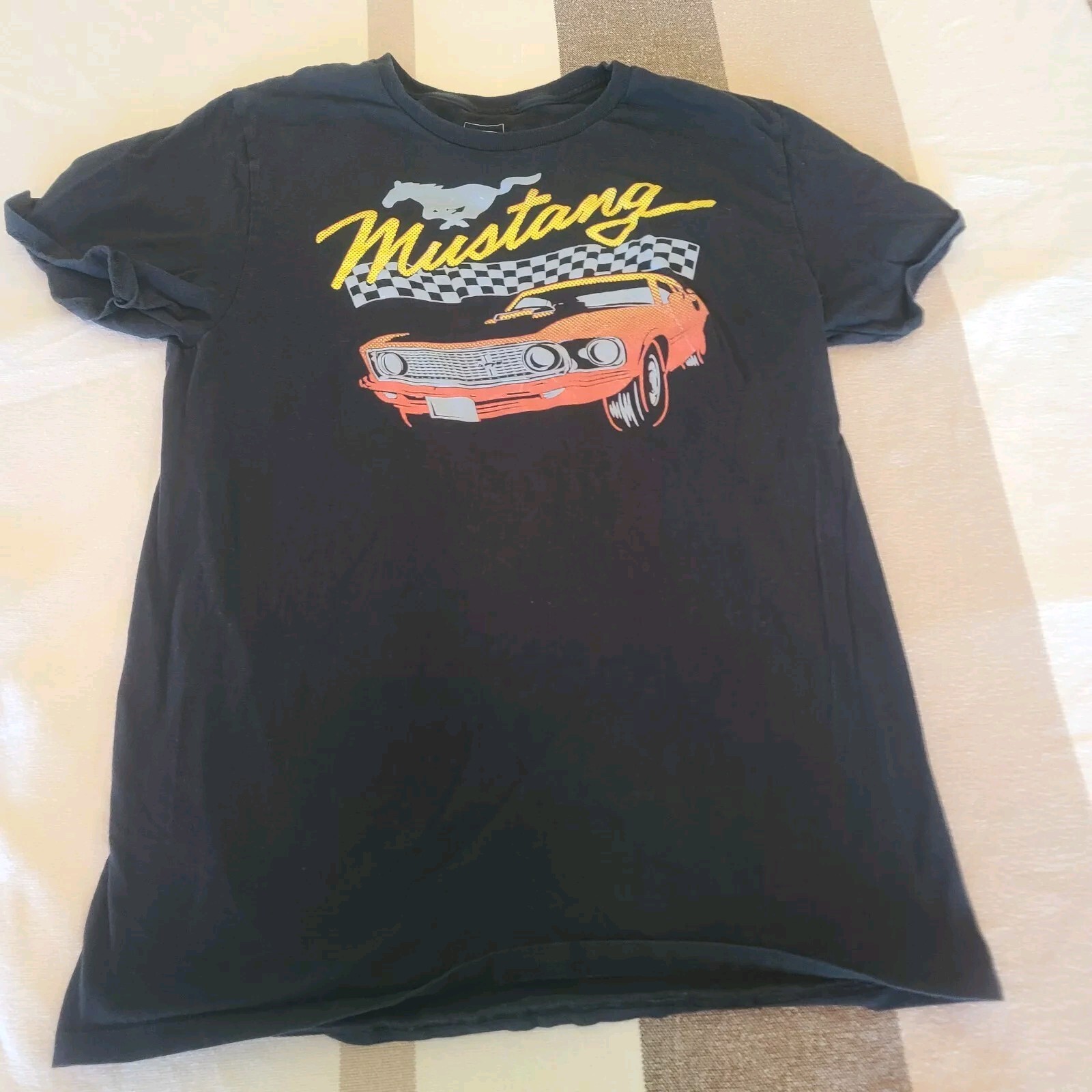 Camicia auto Ford uomo media nera classica pony mustang