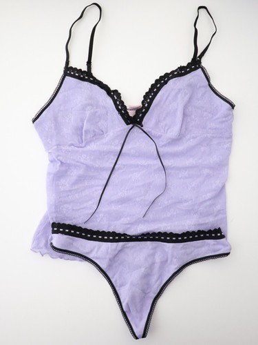 NEW Victoria's Secret VTG Y2K Lace Cami Camisole Thong Panties MEDIUM