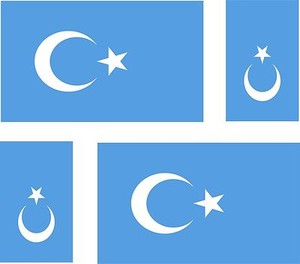 Set Of 4x Sticker Vinyl Car Bumper Decal Car Moto Flag Uyghur