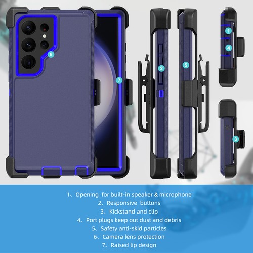 Funda ultra resistente a prueba de golpes/funda con clip para cinturón para Samsung Galaxy S24 S23+ - Imagen 39 de 52