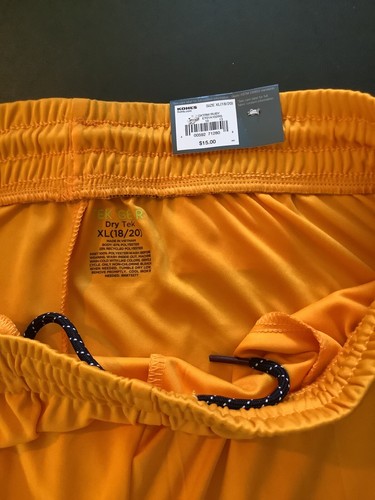 Tek Gear Shorts Boys Size XL 18-20 Orange Gold Elastic waist Pull on NEW - Picture 6 of 6