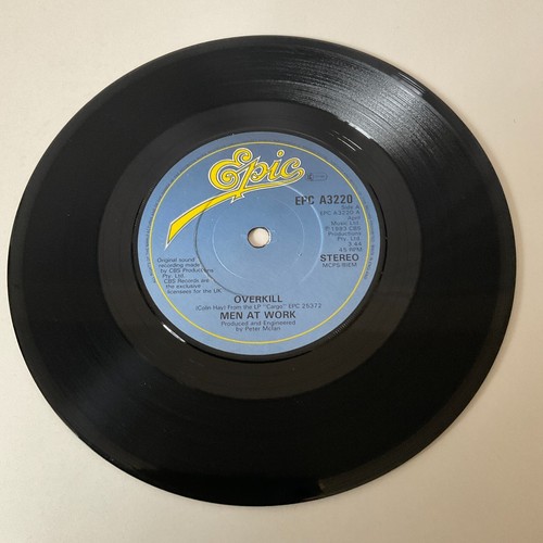 Men At Work - Overkill / Till the Money Runs Out - 7" Vinyl 1983 CBS A3220 - EX - Picture 5 of 9