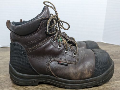 Red Wing Waterproof CSA 6" Safety Boots King Toe Brown Leather Men's Size 8.5D - Picture 2 of 15