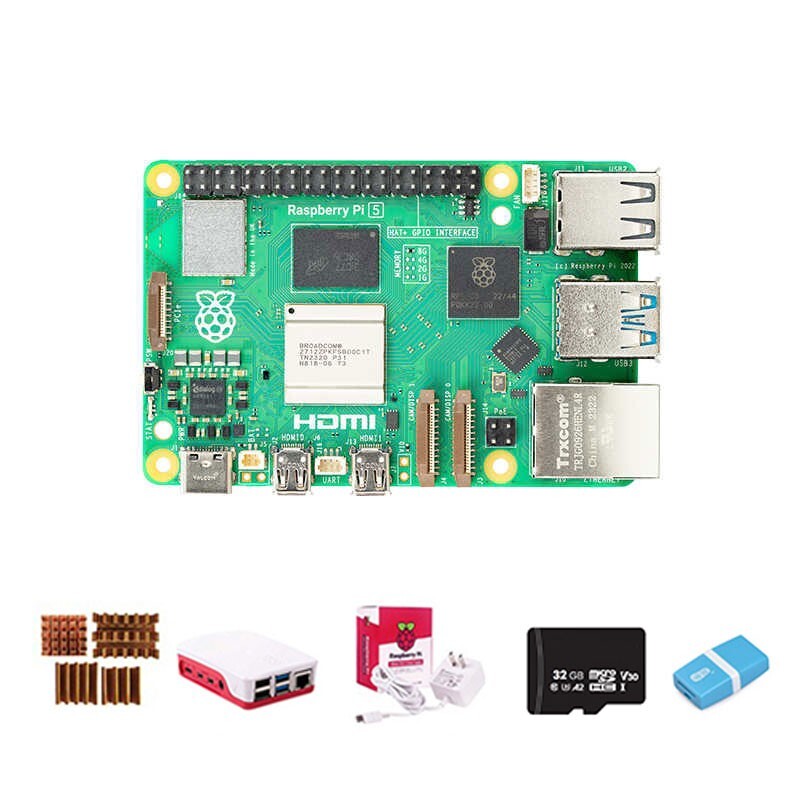 4GB RAM Raspberry Pi 5 Board + Case + Power Supply + 32GB Micro SD