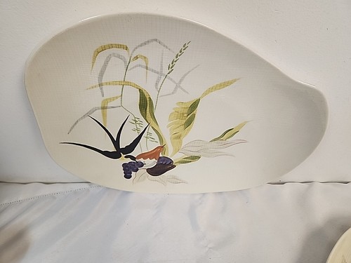 MCM Red Wing Capistrano 6 PCS 15" PLATTER GRAVY CELERY DIVIDED DISH SLAT PEPPER - Picture 10 of 10
