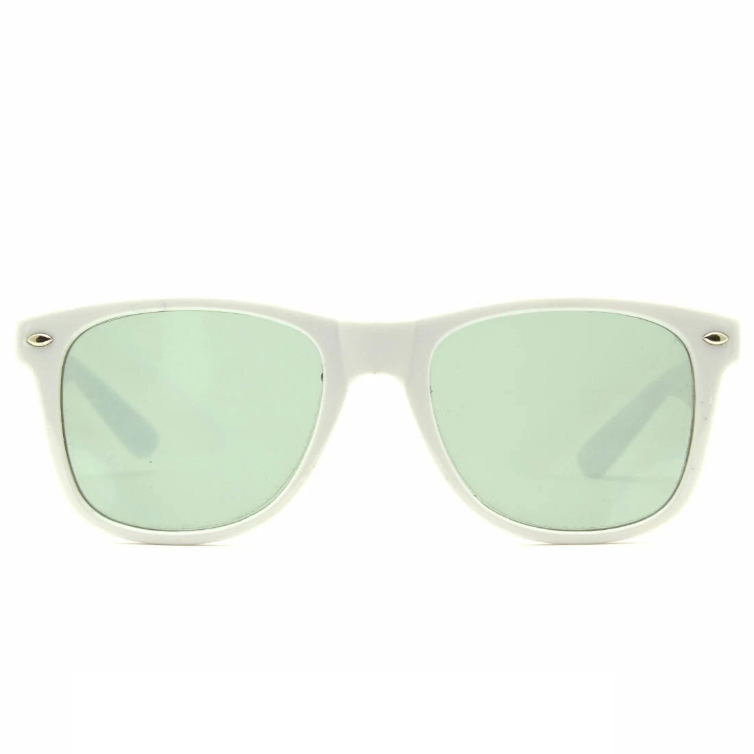 White with Emerald Tinted Lenses