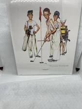 Norman Rockwell "MISSED" Golf  Print Cardboard Backing 8x10