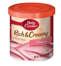 Betty Crocker Rich and Creamy Cherry Frosting, Gluten 16 Ounce (Pack of 8) 