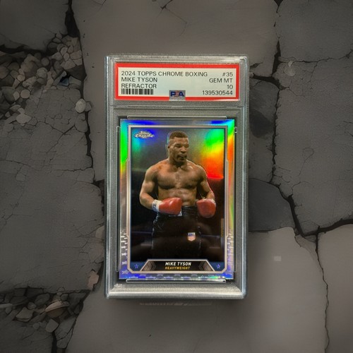 2024 Topps Chrome 1st Year Boxing Legend Mike Tyson Refractor PSA Gem Mint 10