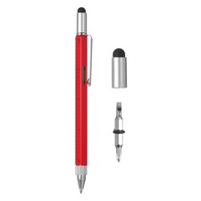 6 in 1 Metal Multitool Tech Tool Pen Gifts for Christmas,Red