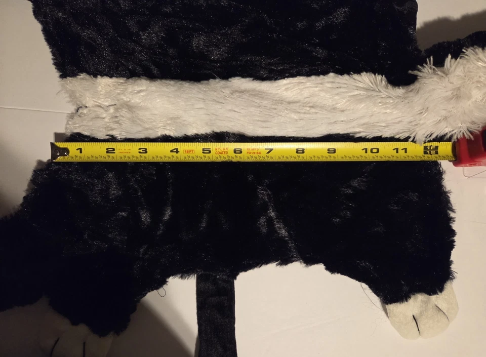 Perro/Mascota Talla Traje de mofeta peluda pequeña disfraz pies de felpa y cola raro 2008 Foto 2 de 4