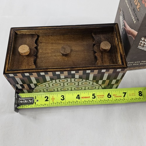 Secret Enigma Puzzle Box Brainteaser Hidden Compartment Wood No Manual Pls READ⬇ - Picture 7 of 12