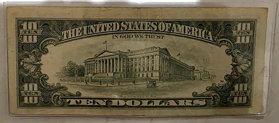 1995 $10 ATLANTA Fold Error NOTE. - Image 2 of 3