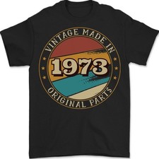 53rd Birthday Vintage Made In 1973 Mens T-Shirt 100 Cotton