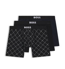 HUGO BOSS Boxer Briefs Long Mens XL Black 3-P...