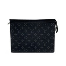 Louis Vuitton Clutch bag Shoulder Monogram Eclipse Black Pochette Voyage