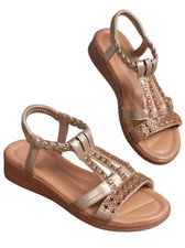Womens Low Sandals/Casual Strappy Beach Summer Sandals Open Toe Flat Shoes