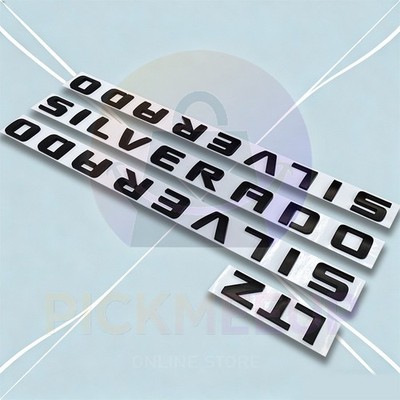 4PCS Matte Black Emblems Letter Badge Nameplate For SILVERADO LTZ