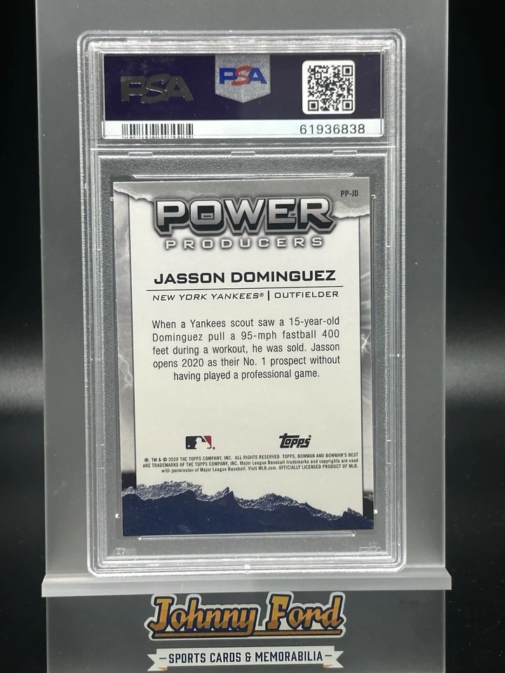 2020 Bowman's Best #PP-JD Jasson Dominguez Power Producers Refractor PSA 10 - Image 2 of 2