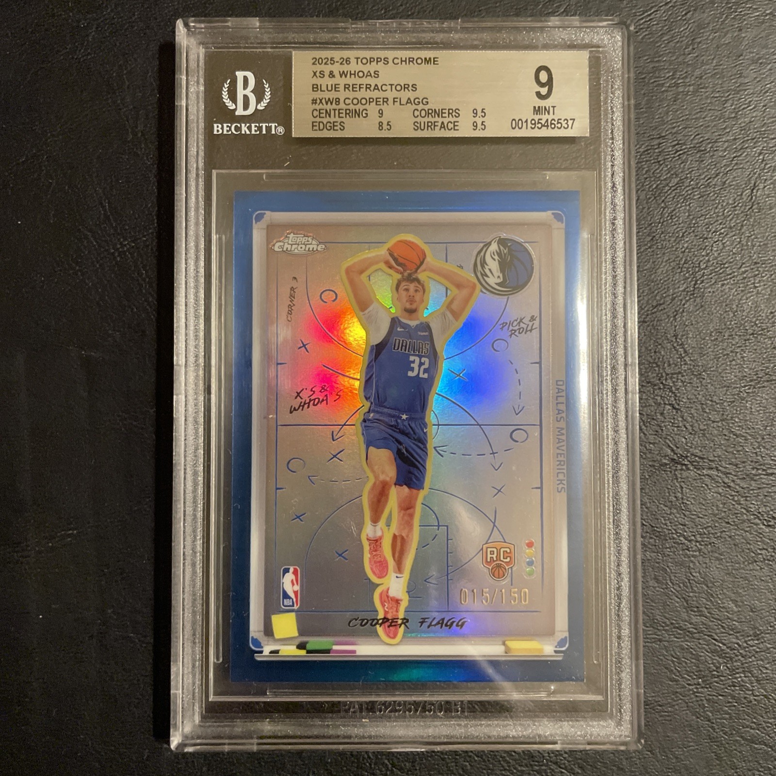 Pop 1 - 2025-26 Topps Chrome Cooper Flagg Blue X’s And Whoa’s XW-8 015/150