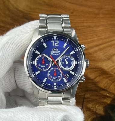 Orient RA-KV0002L Chronograph Blue Dial 40.5mm Stainless Steel New Men's Watch