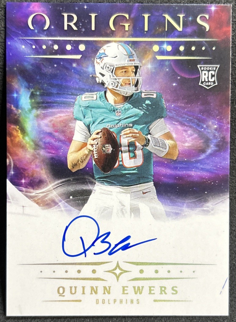 QUINN EWERS 2025 PANINI ORIGINS #RA-QEW ROOKIE ROOKIE AUTO RC DOLPHINS