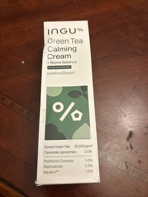 New INGU Green Tea Calming Moisturizing Biome Balance Your Skin Cream 50g.