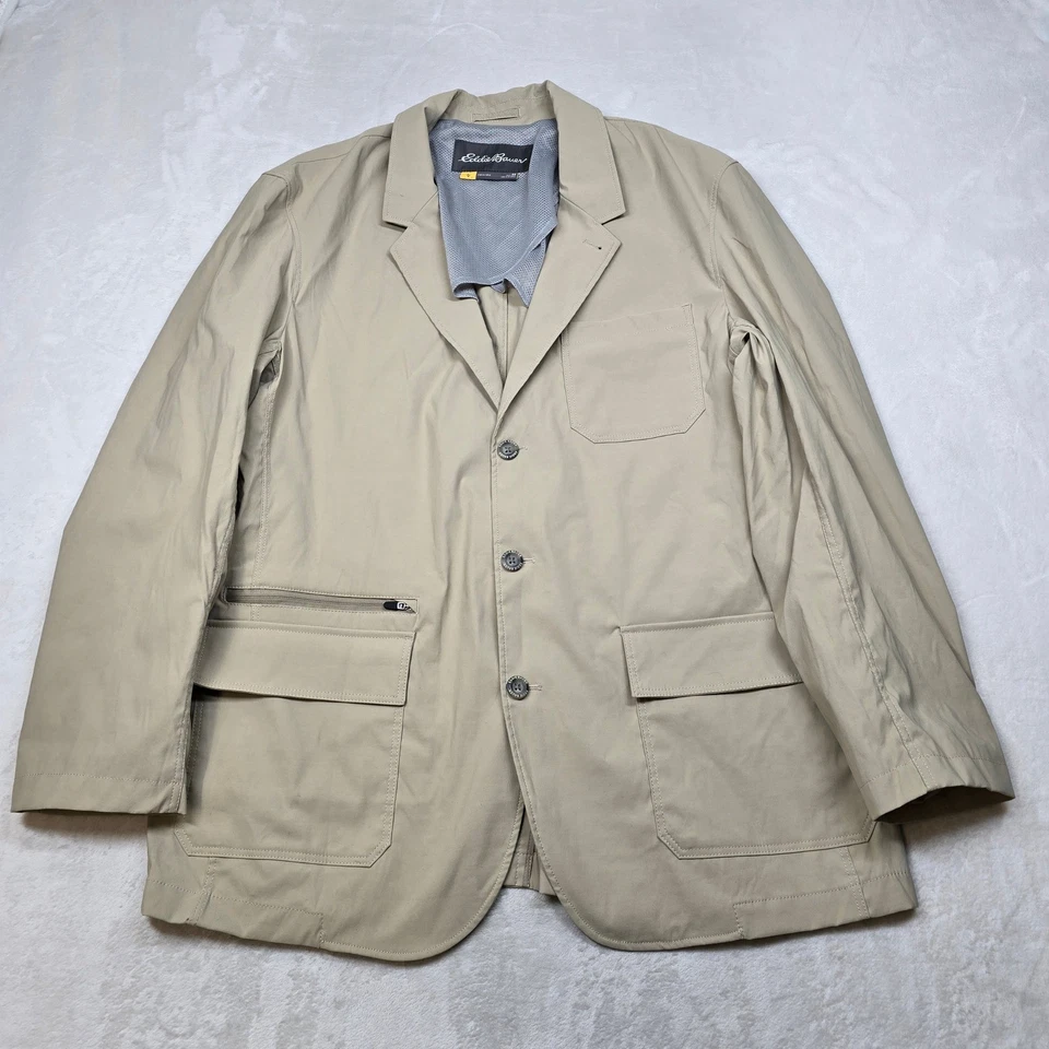 Abrigo deportivo Eddie Bauer Travex para hombre 50 2XL beige tostado nailon elástico Blazer Foto 2 de 4