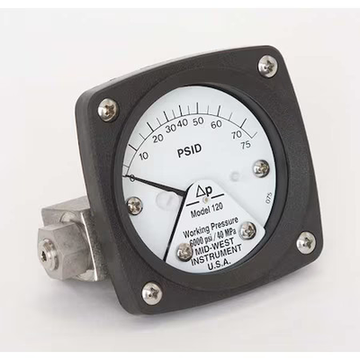 #ad Midwest Instrument 120 Aa 00 Oo 75P Pressure Gauge 0 To 75 Psi $208.99