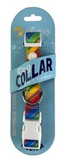 NEW Whimsy Dog Collar Love  Rainbows Stripe Neoprene Padded Pride Parade Small