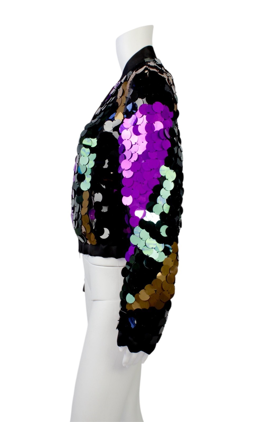 SPECTACULAR VINTAGE 2008  MIU MIU BY PRADA PALETTES SEQUIN  BOMBER JACKET NOS image 3