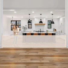 KISKIZ 35" X 178" EXTRA TALL AND EXTRA WIDE RETRACTABLE MESH BABY GATES - BEIGE