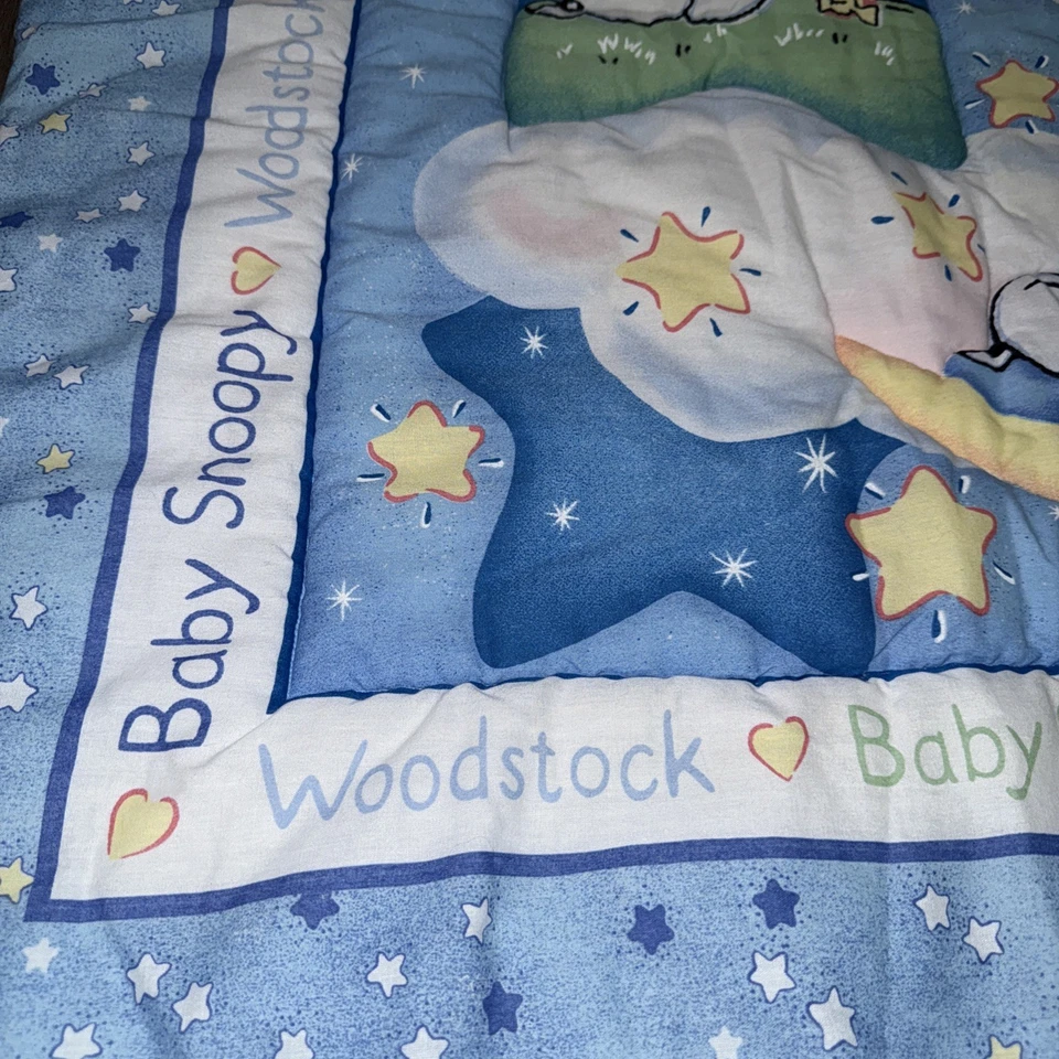 Manta Edredón Original Baby Snoopy Woodstock Hora de Dormir De Colección Rara Como Nueva Foto 3 de 4