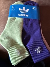 ADIDAS QUARTER SOCKS 6-PACK/LARGE/UNISEX/BRAND NEW 