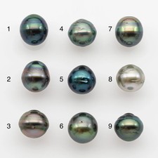 10-11mm Tahitian Pearl, Loose Undrilled with High Luster and for Jewelry Making
