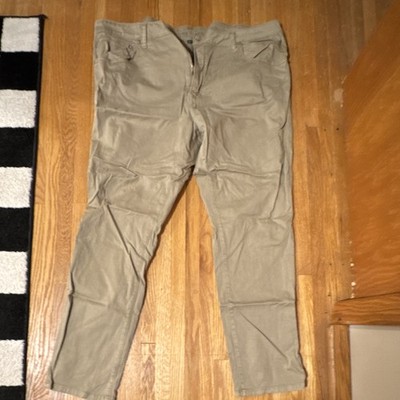 American Eagle Outfitters Beige Chino Pants Slim Straight Mid Rise Twill 32''