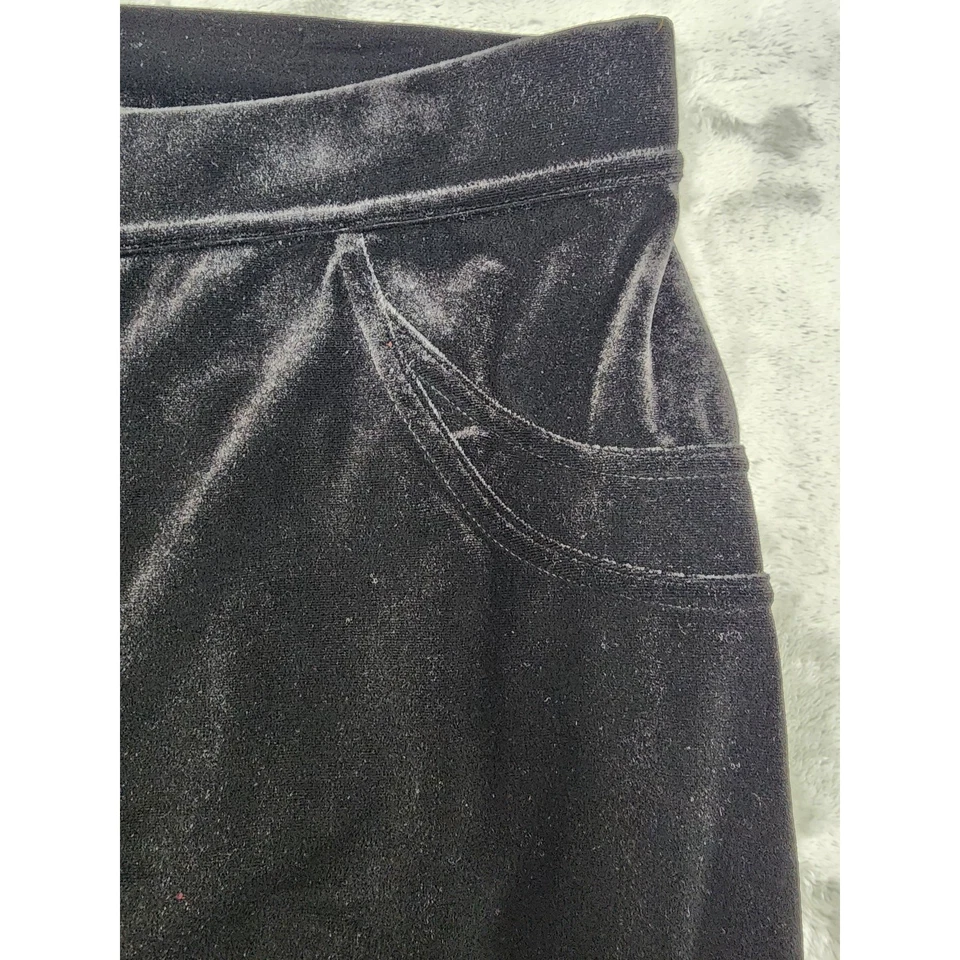 NUEVO Calvin Klein Leggings Modernos Terciopelo Elástico Talla 3X Negro Terciopelo Alto Foto 3 de 4