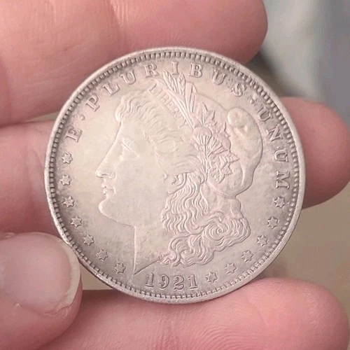1921 Morgan Silver Dollar $1 Coin, Circulated Business Strike, 0.9 Fineness