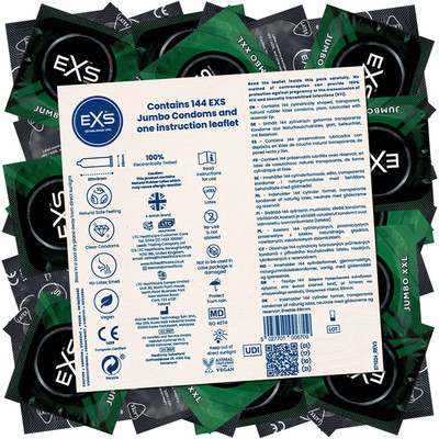 EXS Jumbo 69 Kondome 144 Stück breite Passform extra lang & breit, Bulkpack