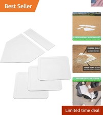 Gosports 5-Piece Rubber Baseball & Softball Base Set - Durable & Portable