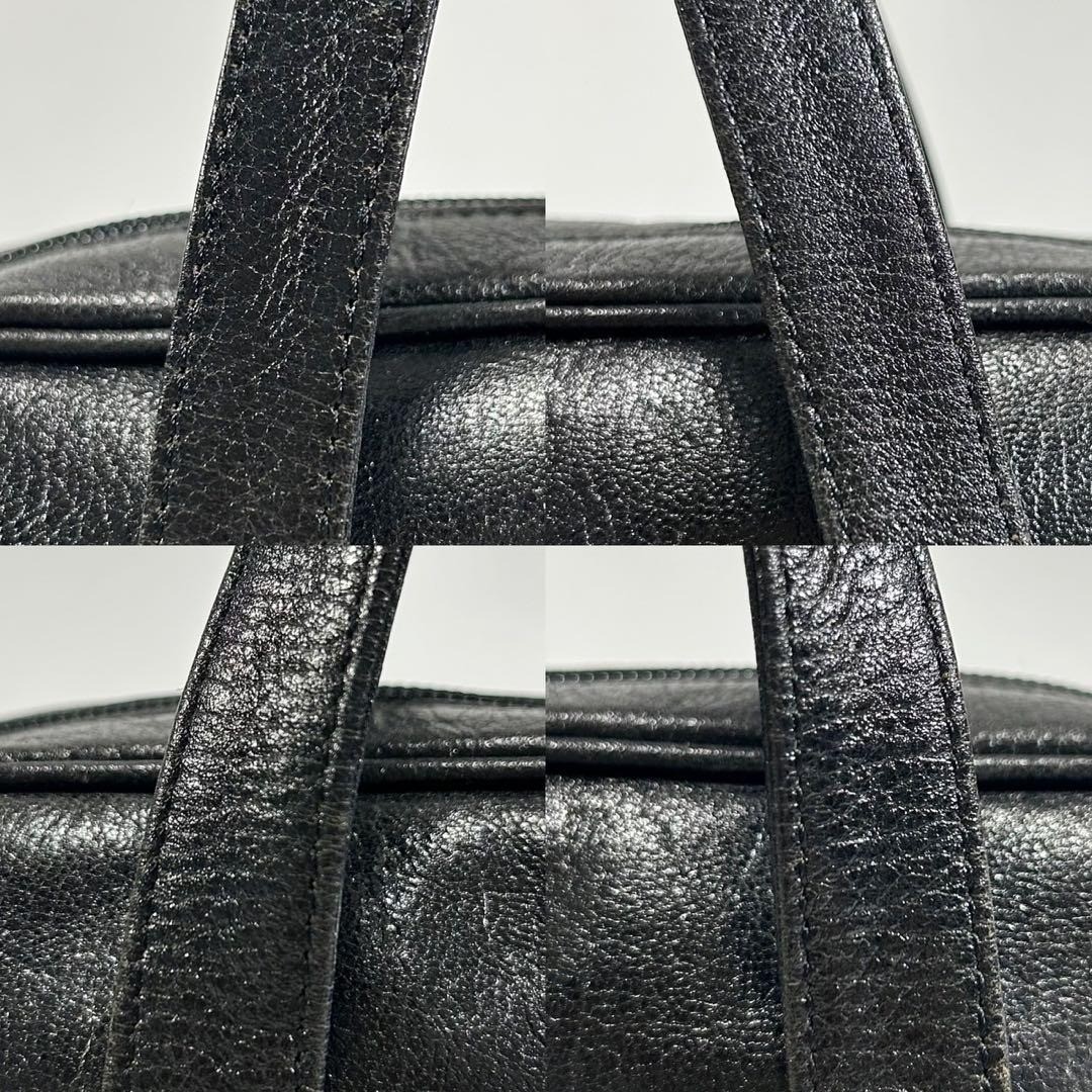 Authentic Givenchy Small Logo Leather Handbag Bla… - image 7