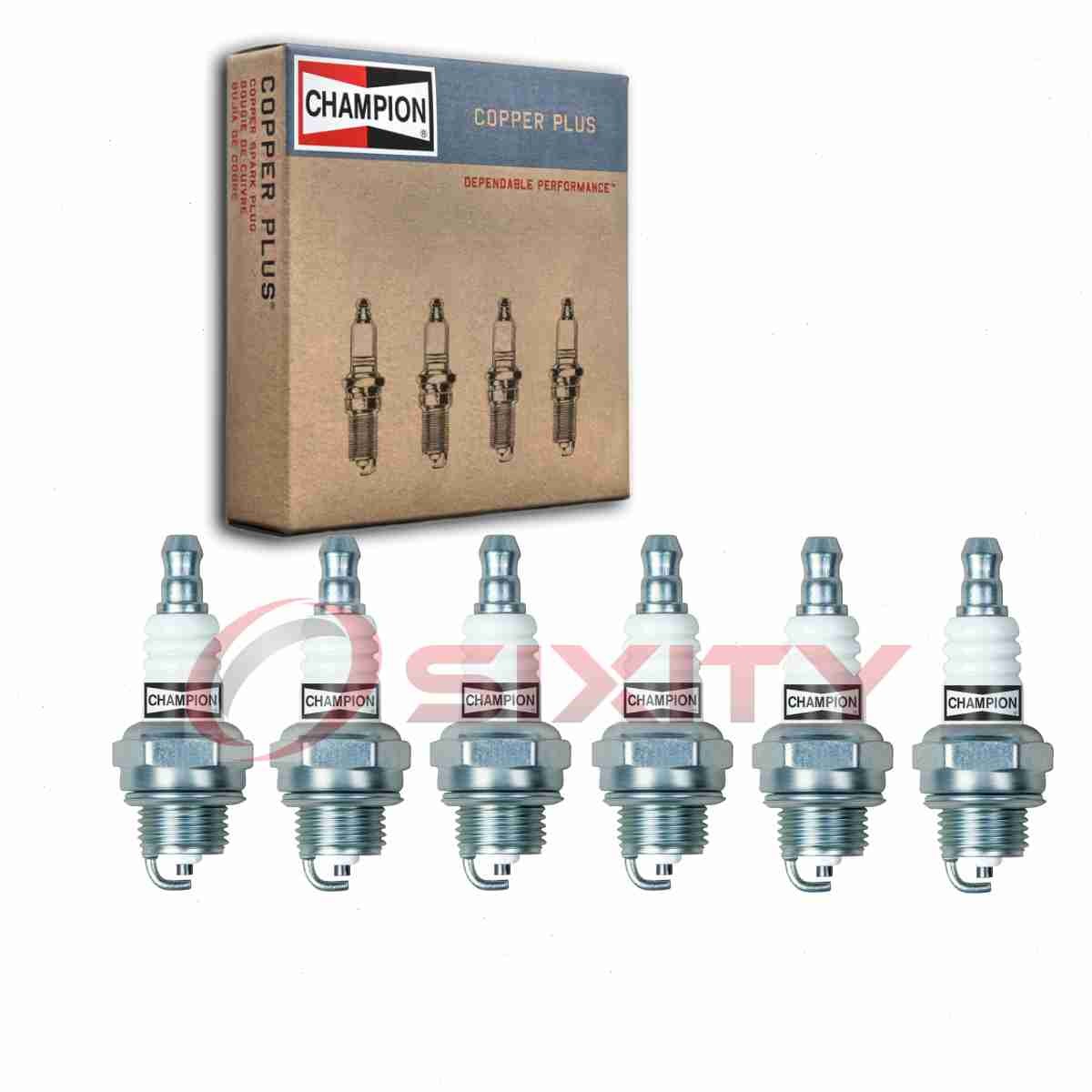6 pc Champion Copper Plus 863 Spark Plugs for W20MPRU10 W14MPRU10 RCJ8Y cb